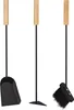 relaxdays 10028780_0 relaxdays Kaminbesteck schwarz, braun Anteprima dell’immagine prodotto 6