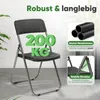 Klappstuhl Set 2 Stück Balkon Gartenstuhl Rattan-Optik Produktbild-Vorschau 5
