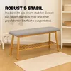 Banc à chaussures en bambou 100x30x44cm Voir les images du produit 7