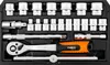 NEO TOOLS Universal Steckschlüsselsatz 22 teilig mit 3/8 Produktbild-Vorschau 6