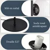 ZMH Lampadaire Noir 3 flammes Moderne Lampe sur pied E27 Voir les images du produit 7