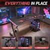 MY SIT Gaming Tisch 140 cm TITAN mit LED Beleuchtung und Produktbild-Vorschau 3