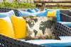 MuchoWow® Outdoor Kissen - Weltkarte - Schwarz - Braun - Produktbild-Vorschau 4