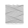 A white 3D wall panel with a wavy pattern. Produktbild-Vorschau