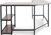MIADOMODO Psací stůl 138 x 138 x 76 cm, hnědá/černá Náhled obrázku produktu 19