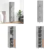vidaXL Highboard Betongrau 34,5x34x180 cm Holzwerkstoff - Produktbild-Vorschau 1