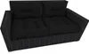 A black outdoor sofa with cushions. Produktbild-Vorschau