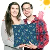 Mr. & Mrs. Panda Kissen 40x40 Pinguin Weihnachtsbaum - Blau Produktbild-Vorschau 5