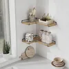 Zestaw 2 Półek Wiszących Narożnych Nowoczesne Półki Ścienne Podgląd zdjęcia produktu 3