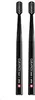 Two black toothbrushes are shown side-by-side against a white background. Podgląd zdjęcia produktu