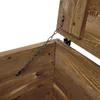 Rustikale Holztruhe auf Rädern 80x47x45 cm. Holztruhe mit Produktbild-Vorschau 6