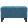 A blue velvet ottoman is shown from the front on a white background. Anteprima dell’immagine prodotto
