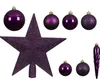 Weihnachtskugeln Kunststoff mit Christbaumstern 33er Set - Produktbild-Vorschau 1