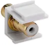 Keystone Modul Cinch/RCA 2x Cinch-Buchse, weiß, vergoldet Produktbild-Vorschau 3