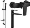 Mexen Lynx DF72 Brausegarnitur, Schwarz - 745914DF72-70 Produktbild-Vorschau 1