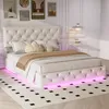 UnboxG Letto imbottito con LED, letto a molle idrauliche Anteprima dell’immagine prodotto 3