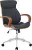 Bürostuhl HLO-CP62 Kunstleder  walnuss/schwarz Produktbild-Vorschau 1