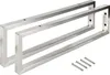 Two silver rectangular metal brackets and four screws on a white background. Náhled obrázku produktu