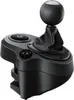 A black Logitech Driving Force Shifter is shown against a white background. Produktbild-Vorschau