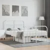 vidaXL Rám postele s čelem a nohou kovový bílý 120x190 cm - Náhled obrázku produktu 15