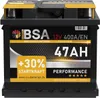 BSA Autobatterie 47AH 12V Batterie 400AEN ersetzt 44Ah 45Ah Produktbild-Vorschau 1