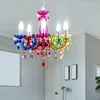 Kronleuchter, Lüster, Kristalle, bunt, 5-flammig, H 128 cm Produktbild-Vorschau 11