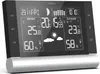 A digital weather station displaying indoor and outdoor temperature, humidity, time, and pressure. Podgląd zdjęcia produktu