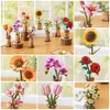 Gerbera Orange – Rowood, Holzblume 3D-Puzzle DIY Holzmodell Produktbild-Vorschau 3
