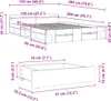 vidaXL Cadre de lit avec tiroirs Blanc 120x200 cm Bois Voir les images du produit 8