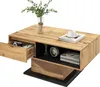 Fortuna Lai Table basse en bois veiné, avec 1 tiroir et Voir les images du produit 1