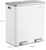 SONGMICS Mülltrenner 2 x 30,0 l weiß Produktbild-Vorschau 16