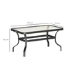 Outsunny Beistelltisch Hartglas Kaffeetisch Couchtisch mit Produktbild-Vorschau 3