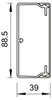 OBO WDK40090RW Wand-u.Deckenkanal m.Bodenlochung 40x90x2000 Produktbild-Vorschau 6