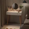 Kosmetický toaletní stolek s make-up zrcadlem bílý velký se Náhled obrázku produktu 6