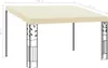 vidaXL Wand-Pavillon 4x3x2,5 m Cremeweiß Produktbild-Vorschau 5