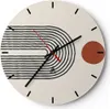 Wanduhr - Rund - Glasuhr - Abstraktion Grafik Linien - Produktbild-Vorschau 1