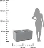 HowHomely | Pflanzkübel - Betonique - 39x78 cm - Grau - Produktbild-Vorschau 3