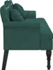 Banco con cojín, color verde oscuro, 120,5 x 65 x 75 cm, Vista previa de la imagen del producto 4