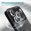 Close-up of a smartphone camera lens protector with water splashing around it. Produktbild-Vorschau