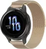 A close-up shot of a smartwatch with a champagne-colored Milanese loop band. Produktbild-Vorschau