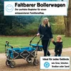 IMLEX Bollerwagen faltbar mit Dach IM-4268 Schwarz | Hohe Produktbild-Vorschau 4