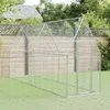 vidaXL Cage à poules argentée 400x100x190 cm Acier Voir les images du produit 9