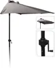 ProGarden Sonnenschirm 250 cm Halbrund Anthrazit Produktbild-Vorschau 2
