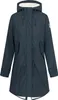 A studio shot of a blue parka jacket. Produktbild-Vorschau