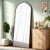 Miroir à poser de 165 × 60 cm avec cadre noir, grand miroir Voir les images du produit 6