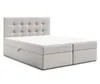 AX LIVING Boxspringbett Galata 140x200 Beige mit Topper Produktbild-Vorschau 2