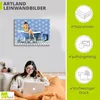 ARTland Leinwandbild Das sexy blaue Badezimmer Größe: 80x60 Produktbild-Vorschau 3