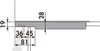 A technical diagram showing dimensions and placement of a product component. Produktbild-Vorschau