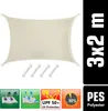 UPF50+ UV Sonnensegel 2x3 Polyester Rechteck Produktbild-Vorschau 2