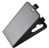 A black flip case for a smartphone, shown open on a white background. Produktbild-Vorschau